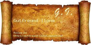 Gutfreund Ilona névjegykártya